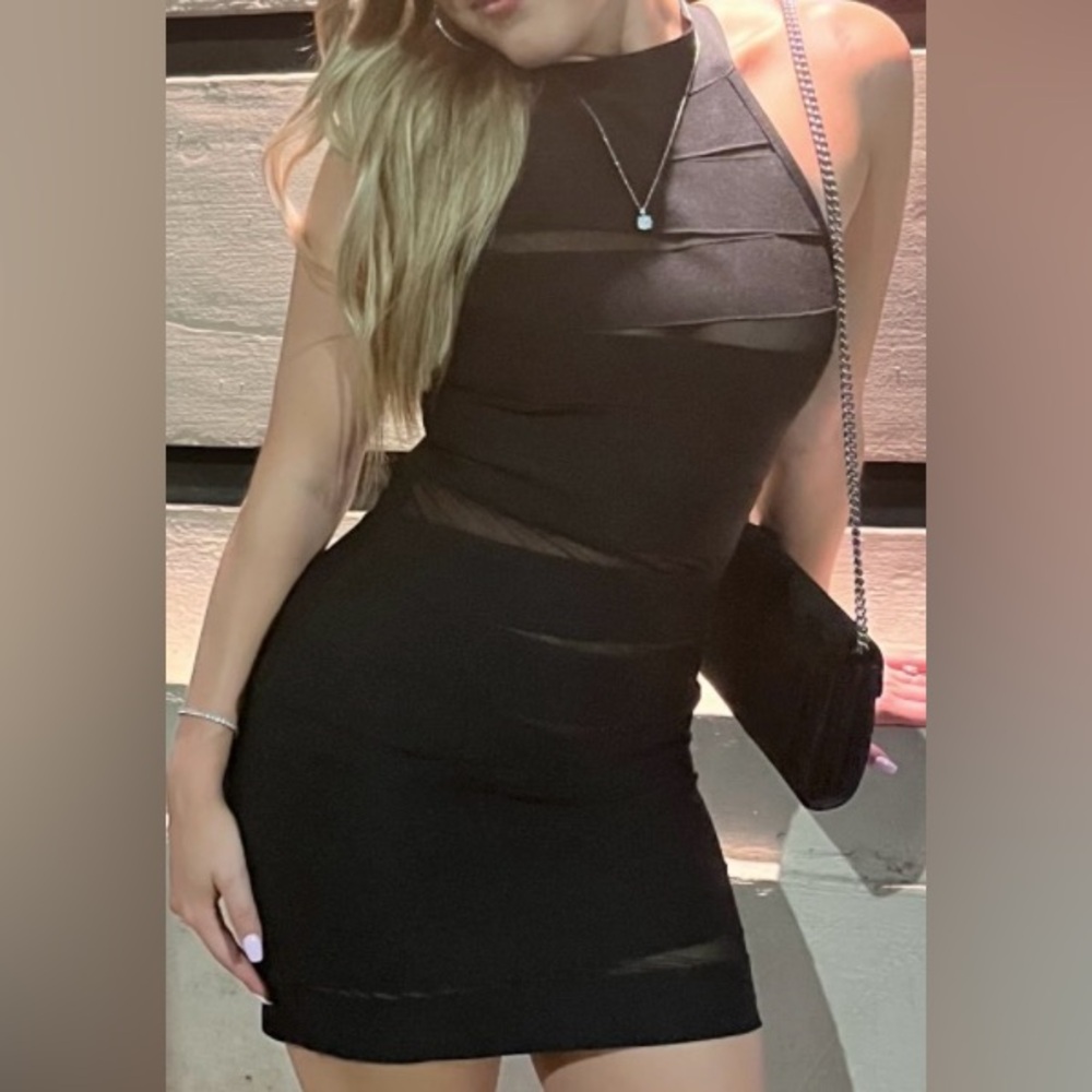 Black bandeau dress